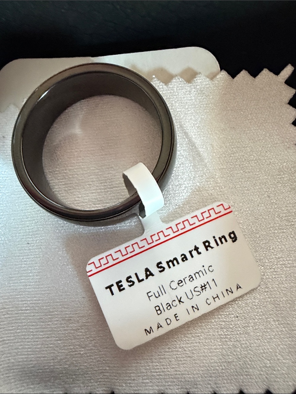 Tesla Smart Ring - Black Ceramic
